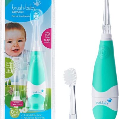 Brush Baby BabySonic Elektrische Zahnbürste für Kleinkinder und Kleinkinder im Alter von 0-3 Jahren