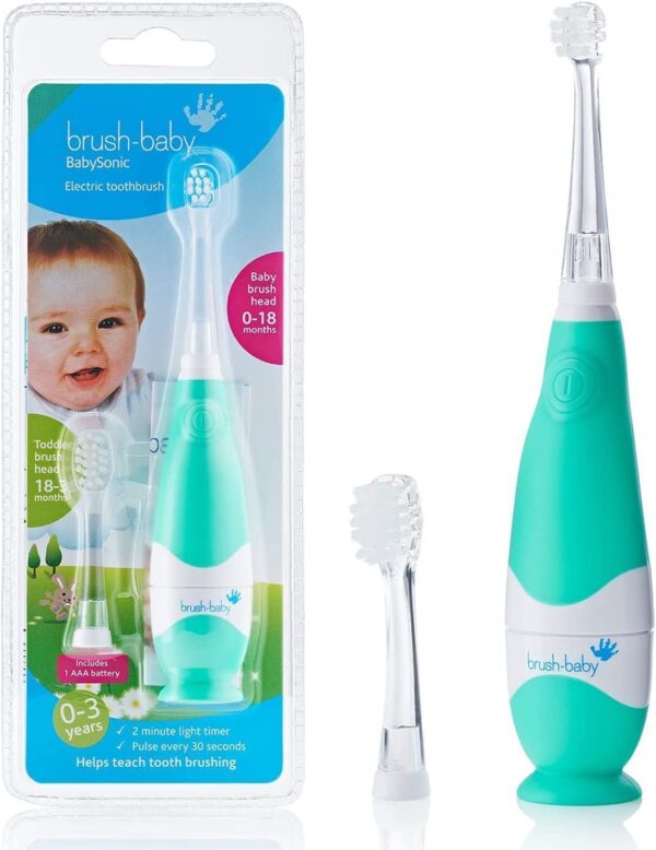 Brush Baby BabySonic Elektrische Zahnbürste für Kleinkinder und Kleinkinder im Alter von 0-3 Jahren