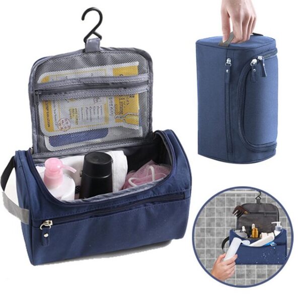 Cbei Kulturbeutel Kulturbeutel Kulturtasche zum Aufhängen für Herren und Damen (Toilettenbeutel Hanging Travel Organizer, 1-tlg., Tela oxford impermeable), wie Rasierzubehör, Handtuch, Shampoo, Duschgel, Zahnpasta, Zahnbürste