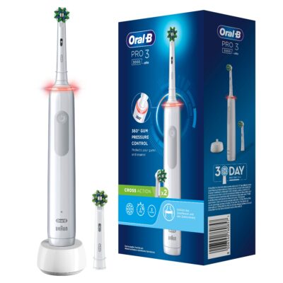 Oral-B - Elektrische Zahnbürste 'Pro 3 - Cross Action' in Weiß