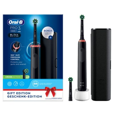 Oral-B - Elektrische Zahnbürste 'Pro 3 + Reiseetui' in Schwarz