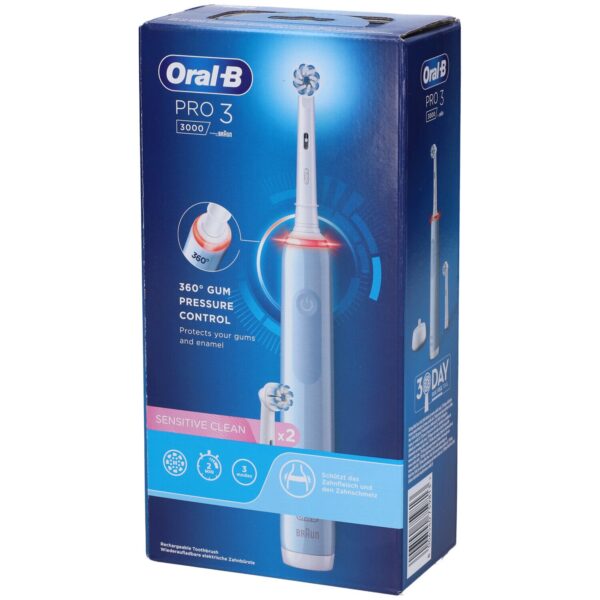 Oral-B - Elektrische Zahnbürste 'Pro 3 - Sensitive Clean' in Blue