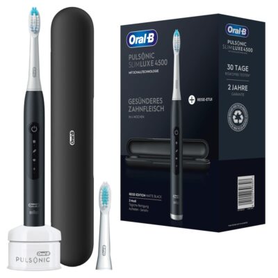 Oral-B - Elektrische Zahnbürste 'Pulsonic Slim Luxe + Reiseetui' in Schwarz