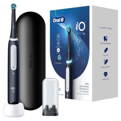 Oral-B Elektrische Zahnbürste iO 4 + Reiseetui - Matt Black