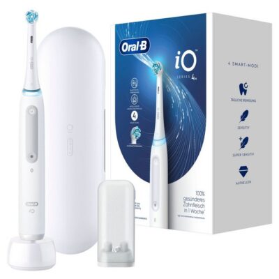 Oral-B Elektrische Zahnbürste iO 4 + Reiseetui - Quite White