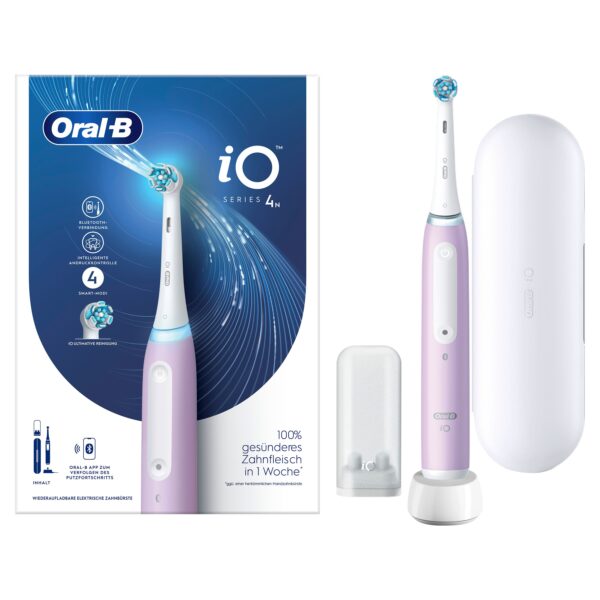 Oral-B - Elektrische Zahnbürste 'iO Series 4 + Reiseetui' in Lila