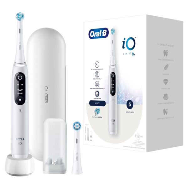 Oral-B - Elektrische Zahnbürste 'iO Series 6 + Reiseetui' in Weiß