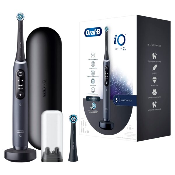 Oral-B - Elektrische Zahnbürste 'iO Series 7 + Reiseetui' in Black Onyx