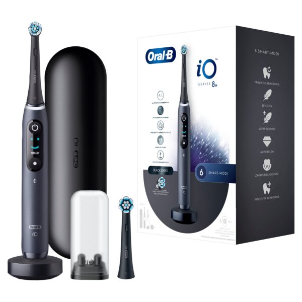 Oral-B - Elektrische Zahnbürste 'iO Series 8 + Reiseetui' in Schwarz