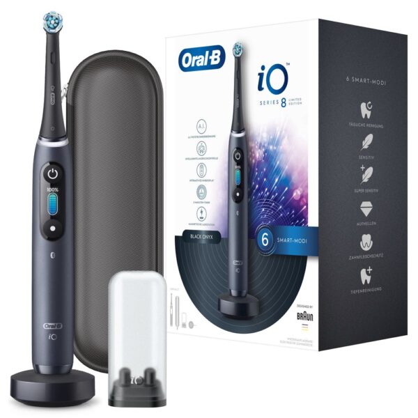 Oral-B - Elektrische Zahnbürste 'iO Series 8 + Reiseetui' in Schwarz