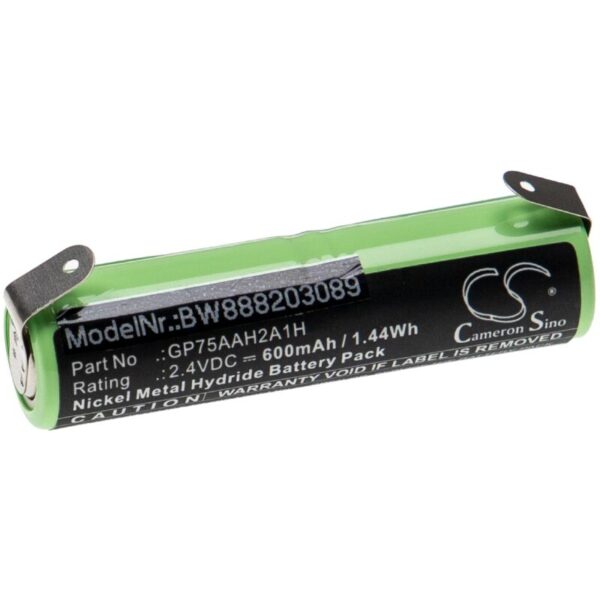 Vhbw - Akku Ersatz für Omron GP75AAH2A1H für elektrische Zahnbürste (600mAh, 2,4V, NiMH)